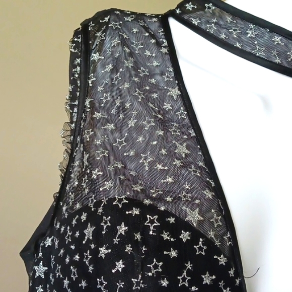 Victoria's Secret Beautiful Style Black &Silver Star Lace Women's Top Bra Size L - Picture 3 of 14